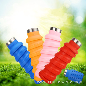 Custom Eco-friendly silicone folding water cup for travel